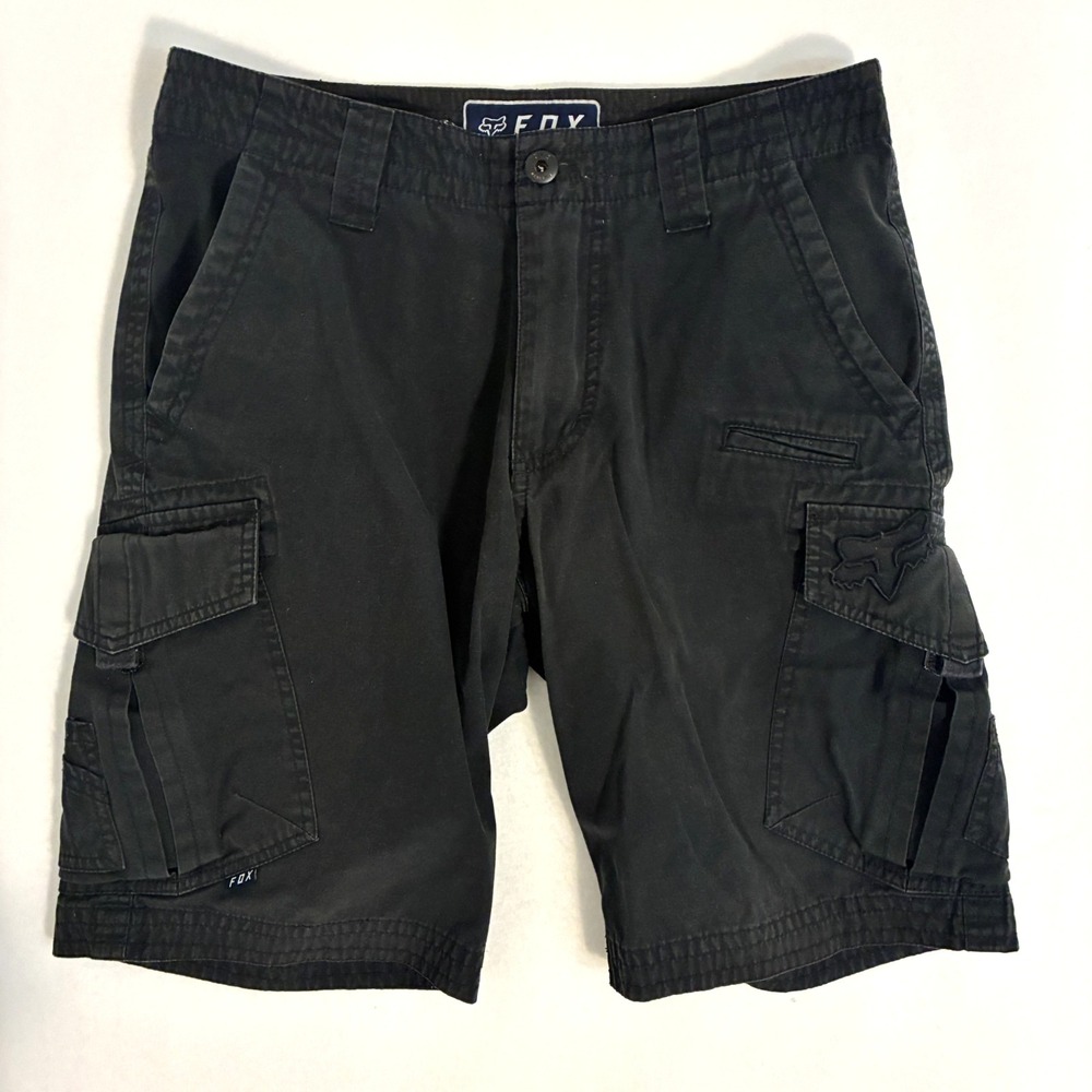 Fox Racing Cargo Shorts Men's Size 31 Black Biker MTB Utility Streetwear